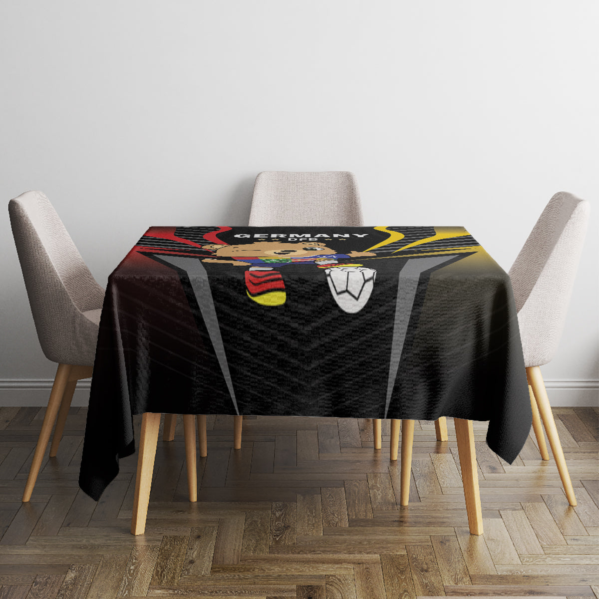 Germany 2024 Football Tablecloth DFB Team Black Version - Wonder Print Shop