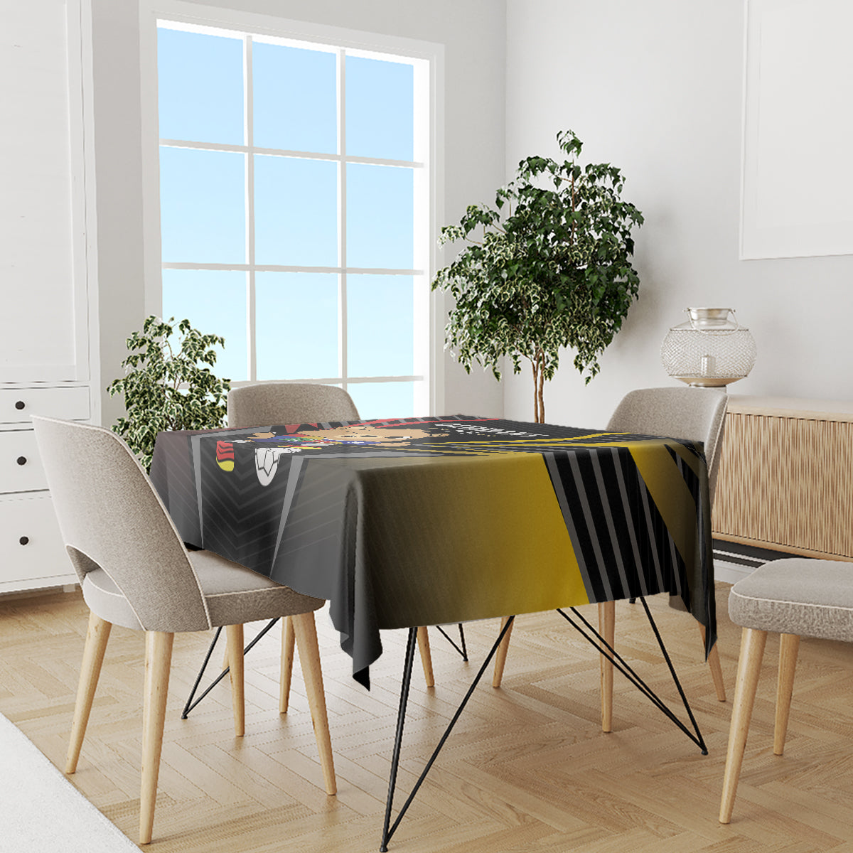 Germany 2024 Football Tablecloth DFB Team Black Version - Wonder Print Shop