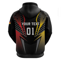 Personalized Germany 2024 Football Zip Hoodie DFB Team Black Version - Wonder Print Shop