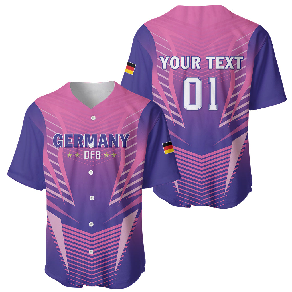 Personalized Germany 2024 Football Baseball Jersey DFB Team Pink Version - Wonder Print Shop