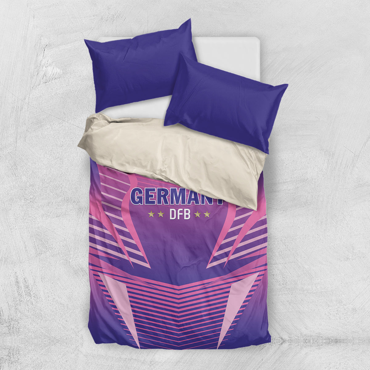 Germany 2024 Football Bedding Set DFB Team Pink Version - Wonder Print Shop