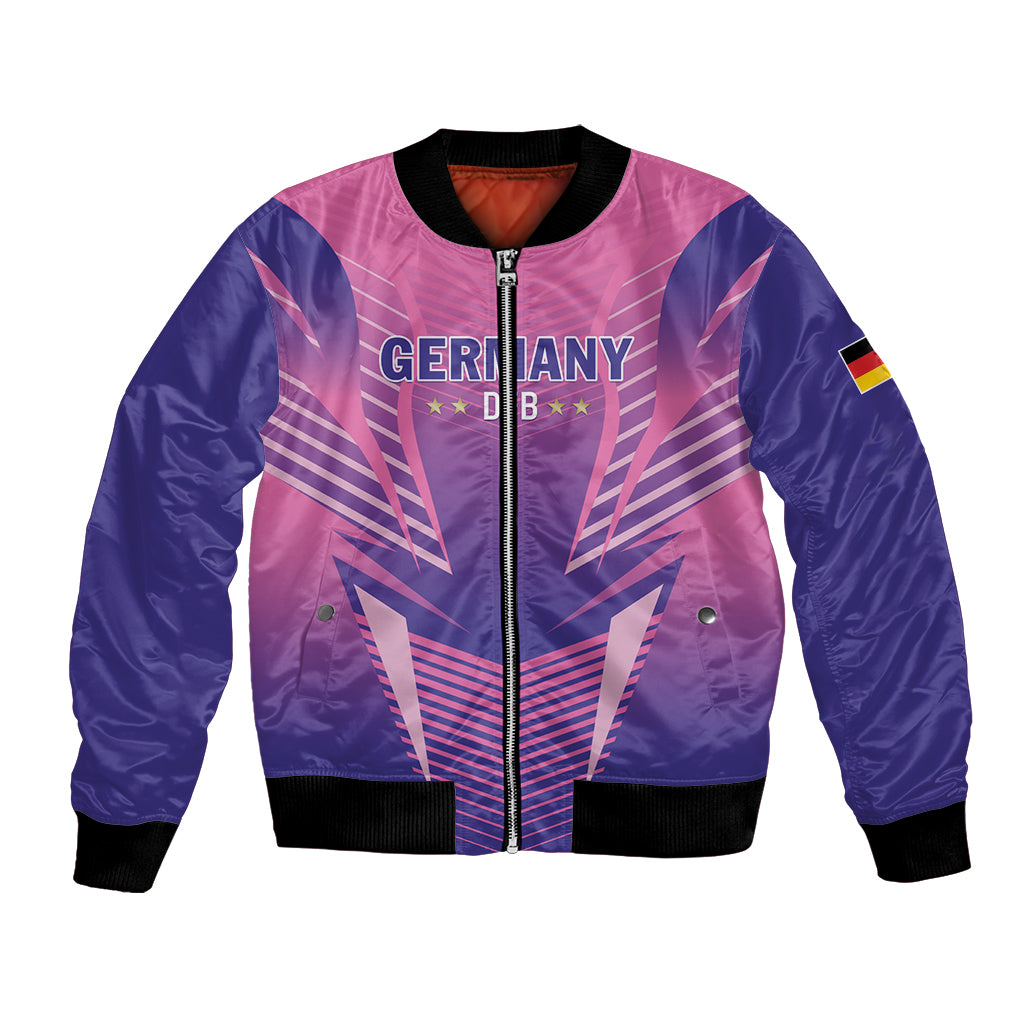 Personalized Germany 2024 Football Bomber Jacket DFB Team Pink Version - Wonder Print Shop
