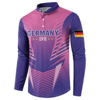 Personalized Germany 2024 Football Button Sweatshirt DFB Team Pink Version - Wonder Print Shop