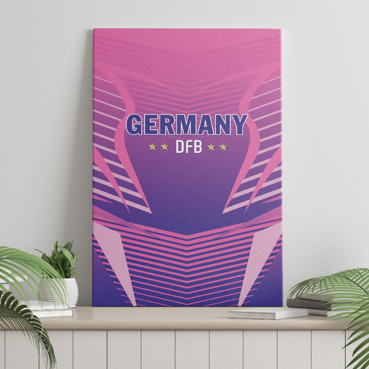Germany 2024 Football Canvas Wall Art DFB Team Pink Version - Wonder Print Shop