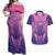 Personalized Germany 2024 Football Couples Matching Off Shoulder Maxi Dress and Hawaiian Shirt DFB Team Pink Version - Wonder Print Shop