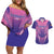 Personalized Germany 2024 Football Couples Matching Off Shoulder Short Dress and Hawaiian Shirt DFB Team Pink Version - Wonder Print Shop