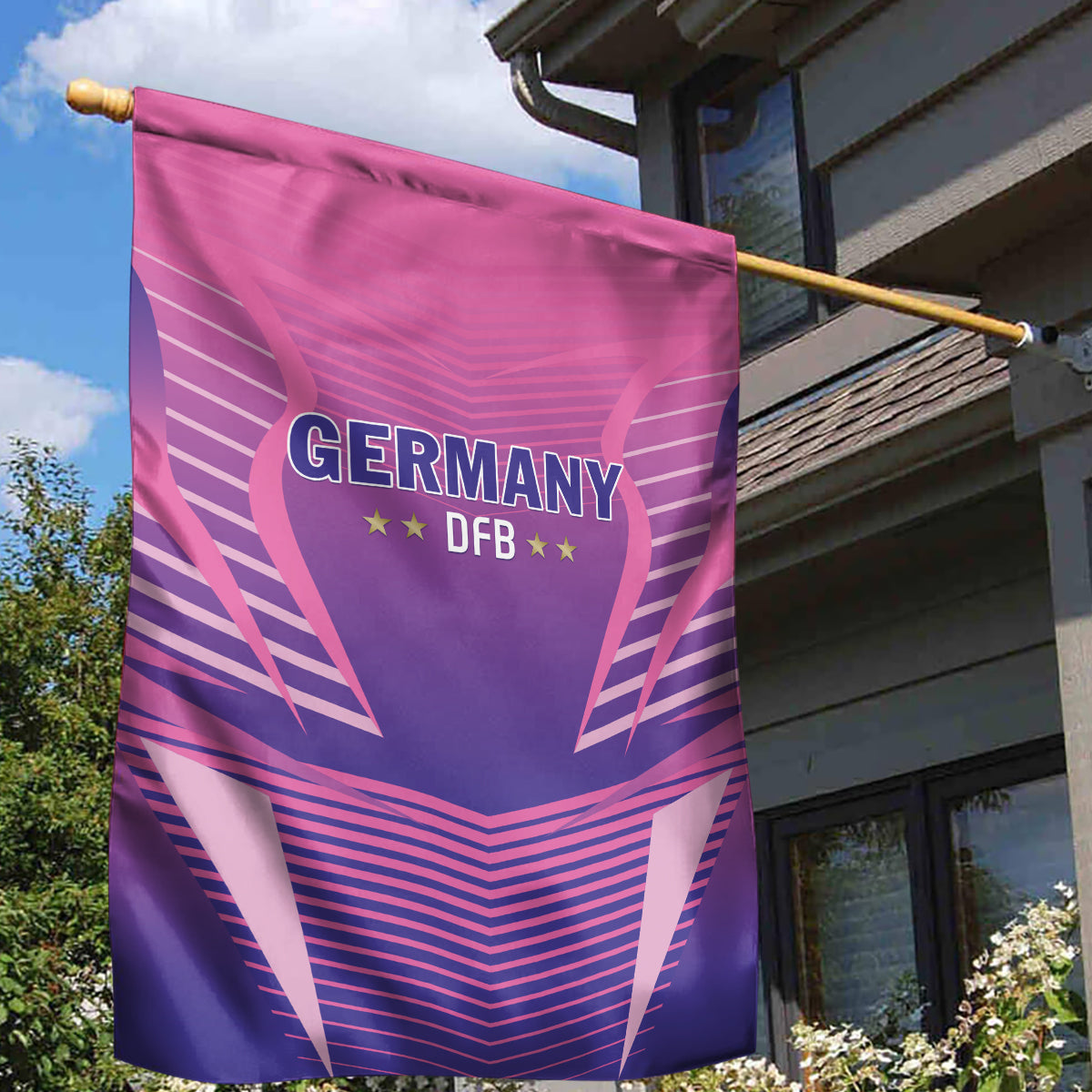 Germany 2024 Football Garden Flag DFB Team Pink Version - Wonder Print Shop
