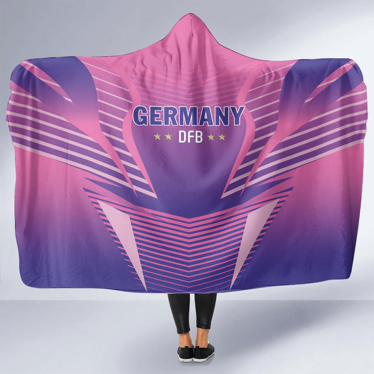 Germany 2024 Football Hooded Blanket DFB Team Pink Version