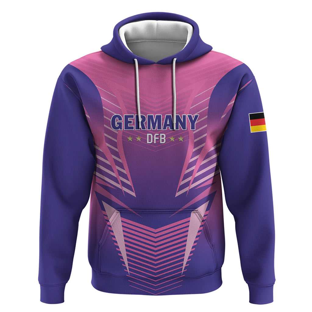 Personalized Germany 2024 Football Hoodie DFB Team Pink Version - Wonder Print Shop
