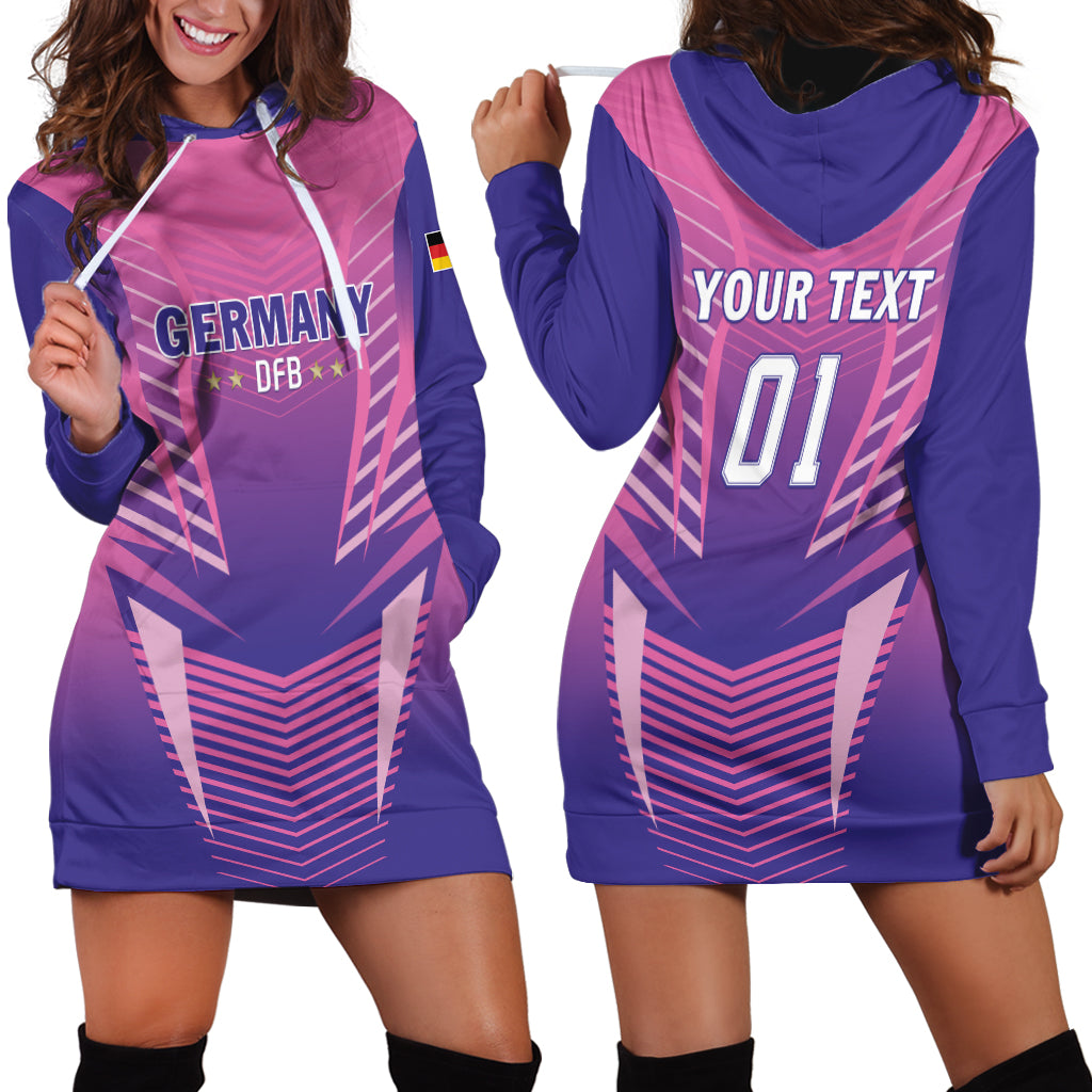 Personalized Germany 2024 Football Hoodie Dress DFB Team Pink Version - Wonder Print Shop