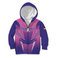 Personalized Germany 2024 Football Kid Hoodie DFB Team Pink Version - Wonder Print Shop