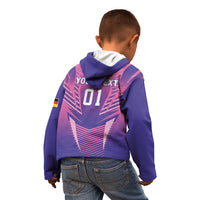 Personalized Germany 2024 Football Kid Hoodie DFB Team Pink Version - Wonder Print Shop