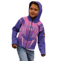 Personalized Germany 2024 Football Kid Hoodie DFB Team Pink Version - Wonder Print Shop