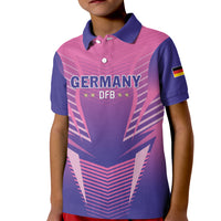 Personalized Germany 2024 Football Kid Polo Shirt DFB Team Pink Version - Wonder Print Shop
