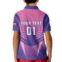 Personalized Germany 2024 Football Kid Polo Shirt DFB Team Pink Version - Wonder Print Shop