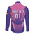 Personalized Germany 2024 Football Long Sleeve Button Shirt DFB Team Pink Version - Wonder Print Shop