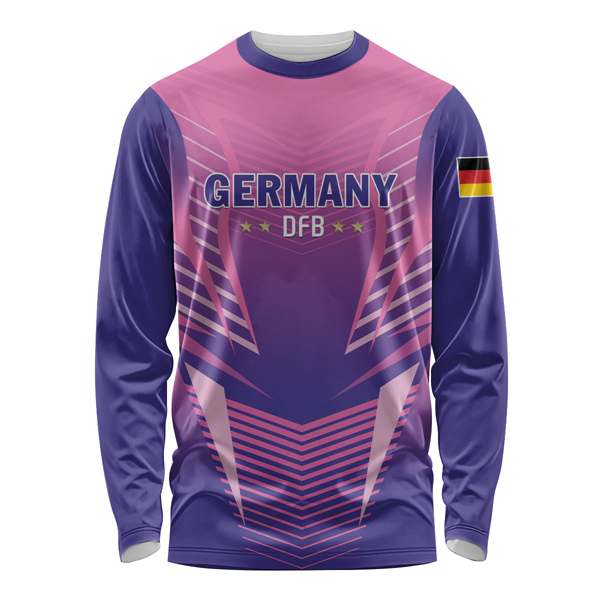 Personalized Germany 2024 Football Long Sleeve Shirt DFB Team Pink Version - Wonder Print Shop