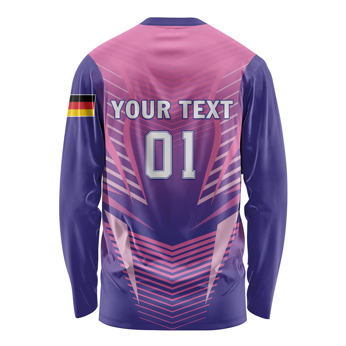 Personalized Germany 2024 Football Long Sleeve Shirt DFB Team Pink Version - Wonder Print Shop