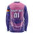 Personalized Germany 2024 Football Long Sleeve Shirt DFB Team Pink Version - Wonder Print Shop