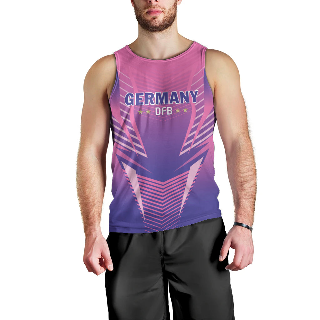 Personalized Germany 2024 Football Men Tank Top DFB Team Pink Version - Wonder Print Shop