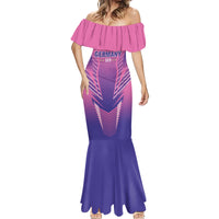 Personalized Germany 2024 Football Mermaid Dress DFB Team Pink Version - Wonder Print Shop