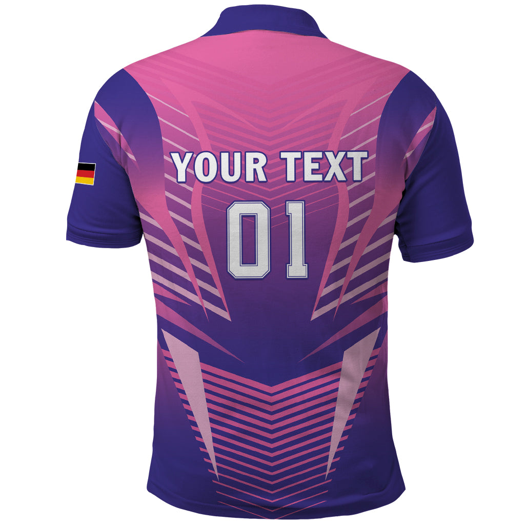 Personalized Germany 2024 Football Polo Shirt DFB Team Pink Version - Wonder Print Shop