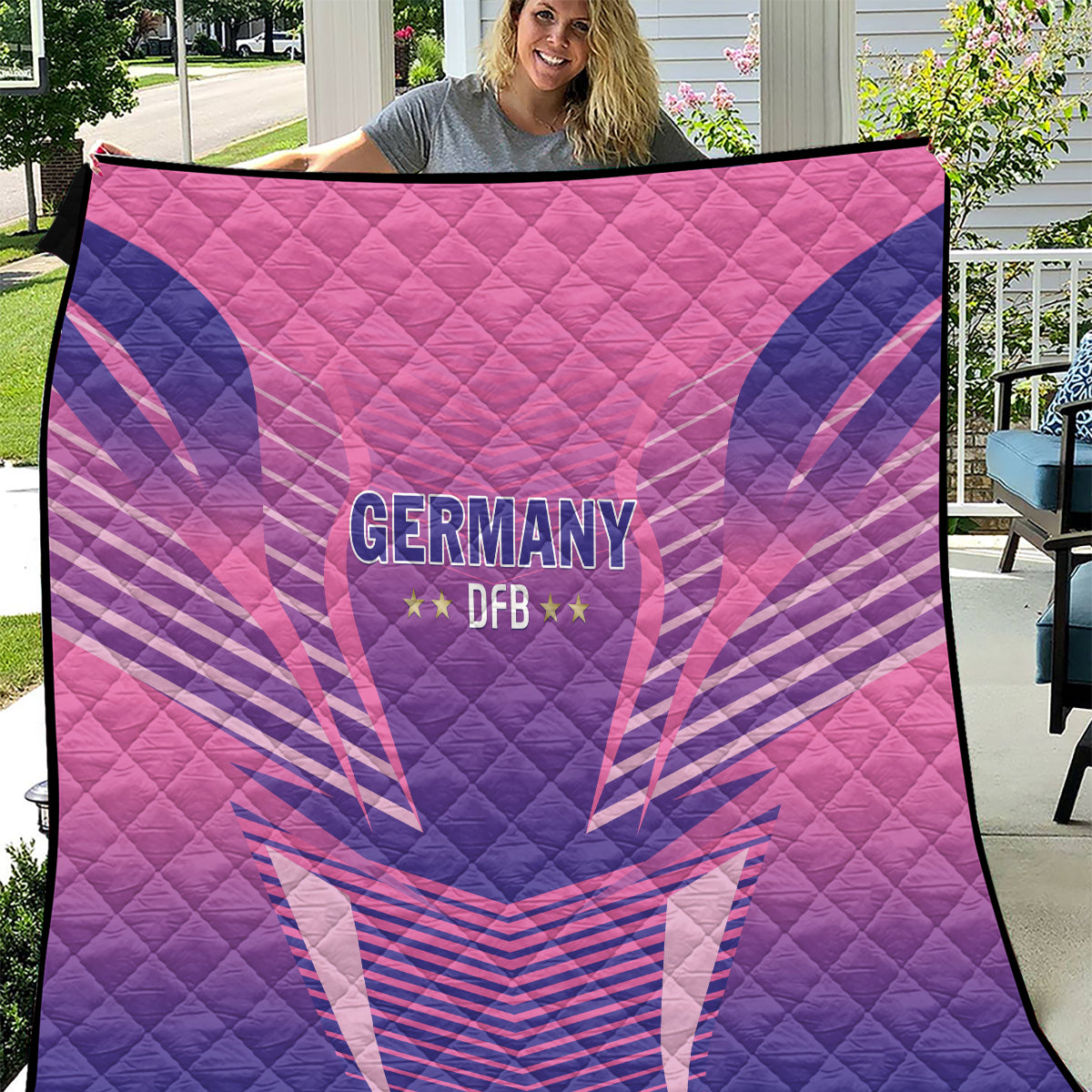 Germany 2024 Football Quilt DFB Team Pink Version