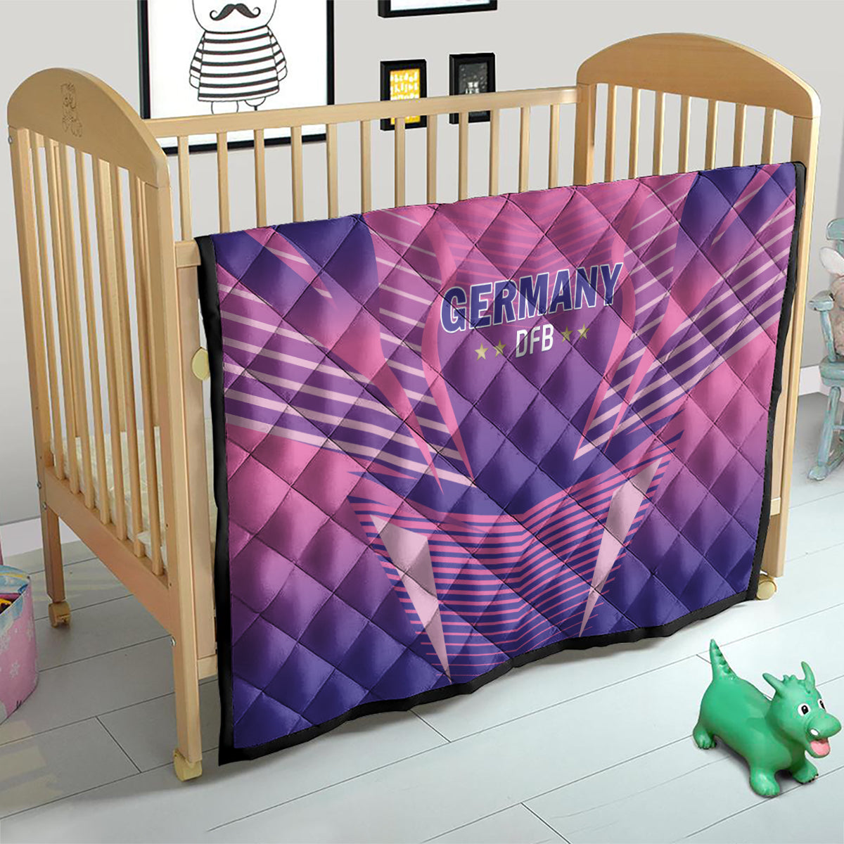 Germany 2024 Football Quilt DFB Team Pink Version - Wonder Print Shop