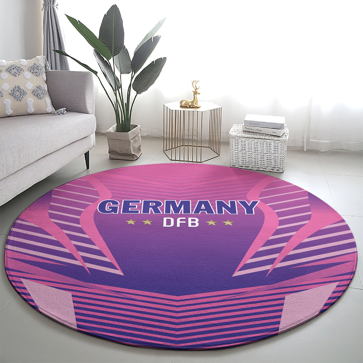 Germany 2024 Football Round Carpet DFB Team Pink Version