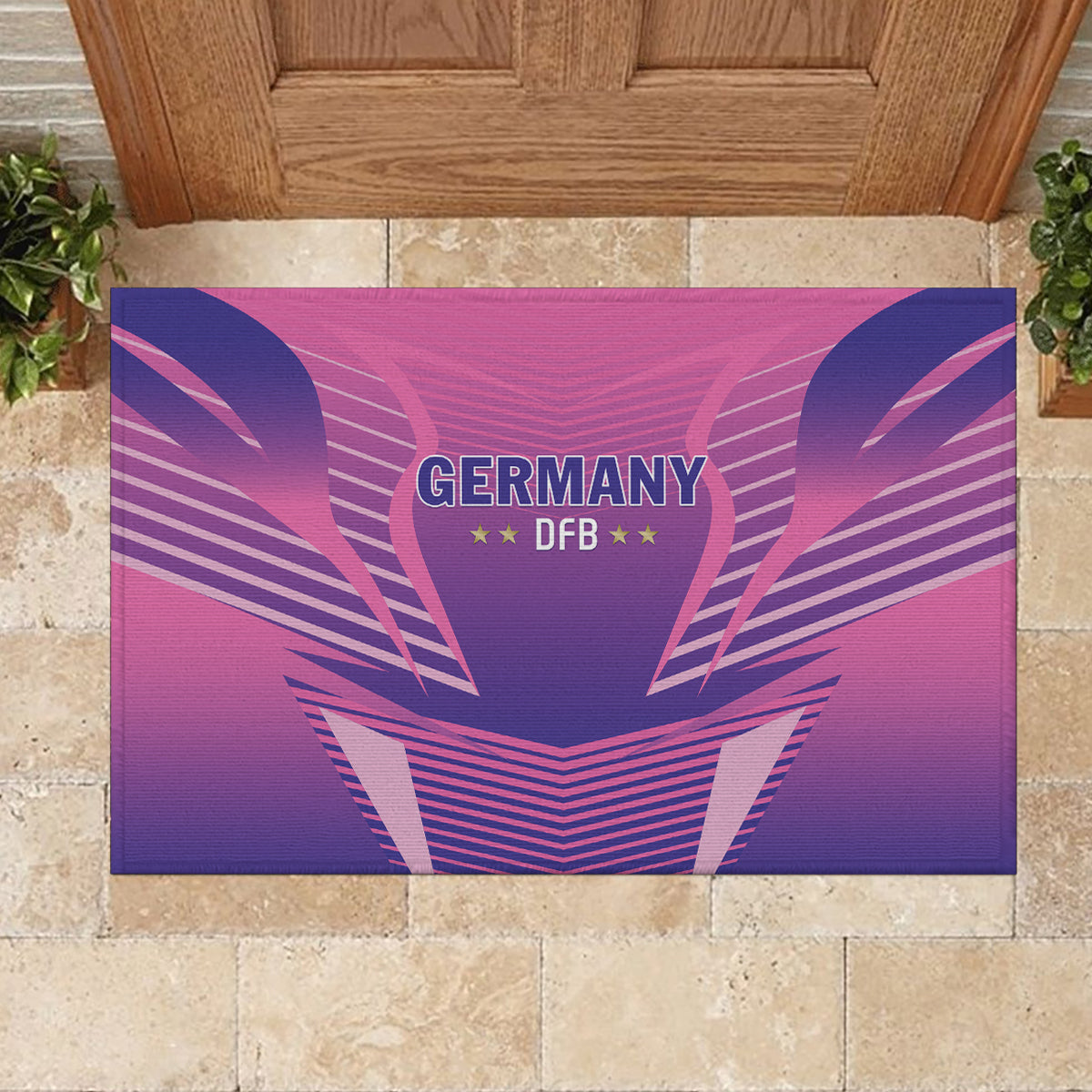 Germany 2024 Football Rubber Doormat DFB Team Pink Version - Wonder Print Shop