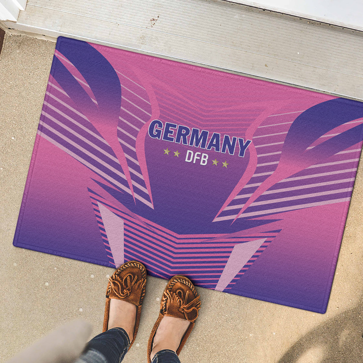 Germany 2024 Football Rubber Doormat DFB Team Pink Version - Wonder Print Shop
