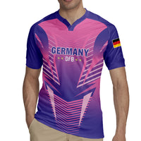 Personalized Germany 2024 Football Rugby Jersey DFB Team Pink Version - Wonder Print Shop