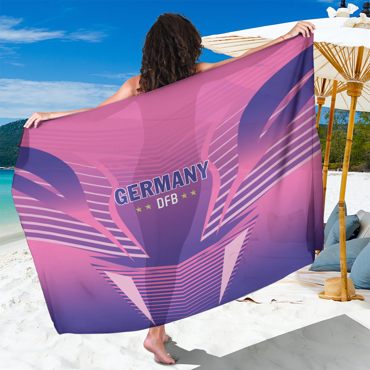 Germany 2024 Football Sarong DFB Team Pink Version - Wonder Print Shop