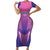 Personalized Germany 2024 Football Short Sleeve Bodycon Dress DFB Team Pink Version - Wonder Print Shop