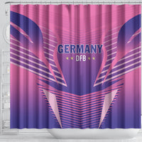 Germany 2024 Football Shower Curtain DFB Team Pink Version