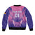 Personalized Germany 2024 Football Sleeve Zip Bomber Jacket DFB Team Pink Version - Wonder Print Shop