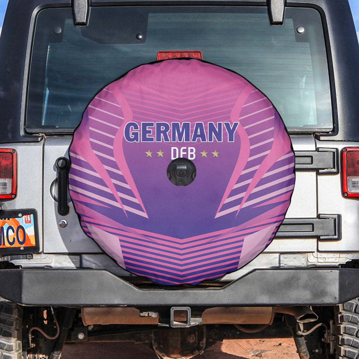 Germany 2024 Football Spare Tire Cover DFB Team Pink Version - Wonder Print Shop