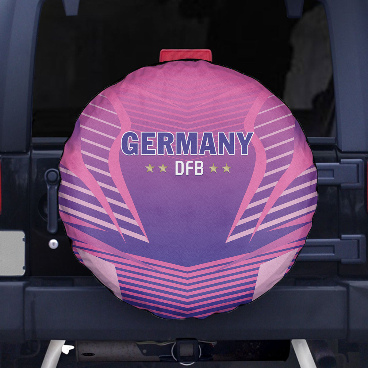 Germany 2024 Football Spare Tire Cover DFB Team Pink Version - Wonder Print Shop