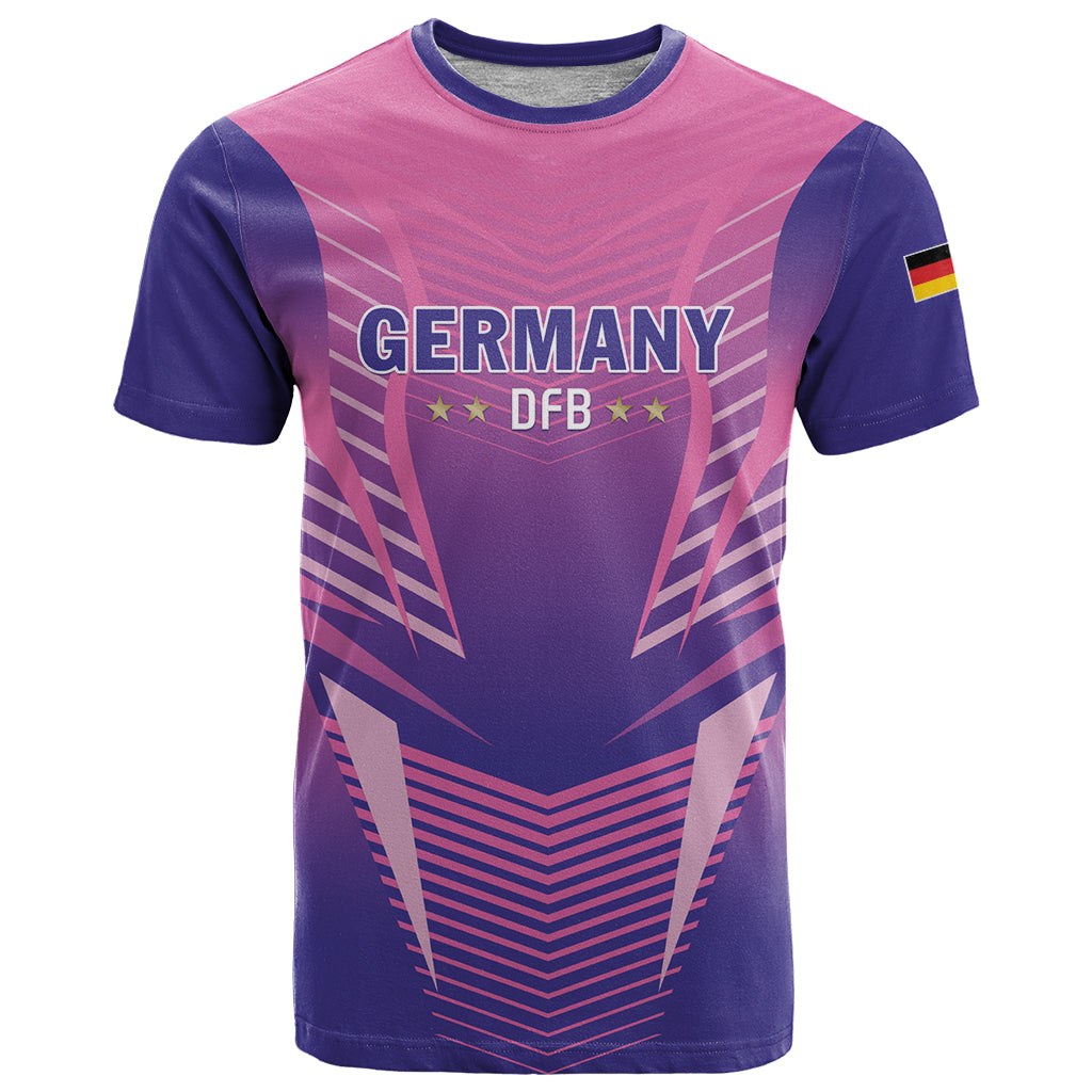 Personalized Germany 2024 Football T Shirt DFB Team Pink Version - Wonder Print Shop