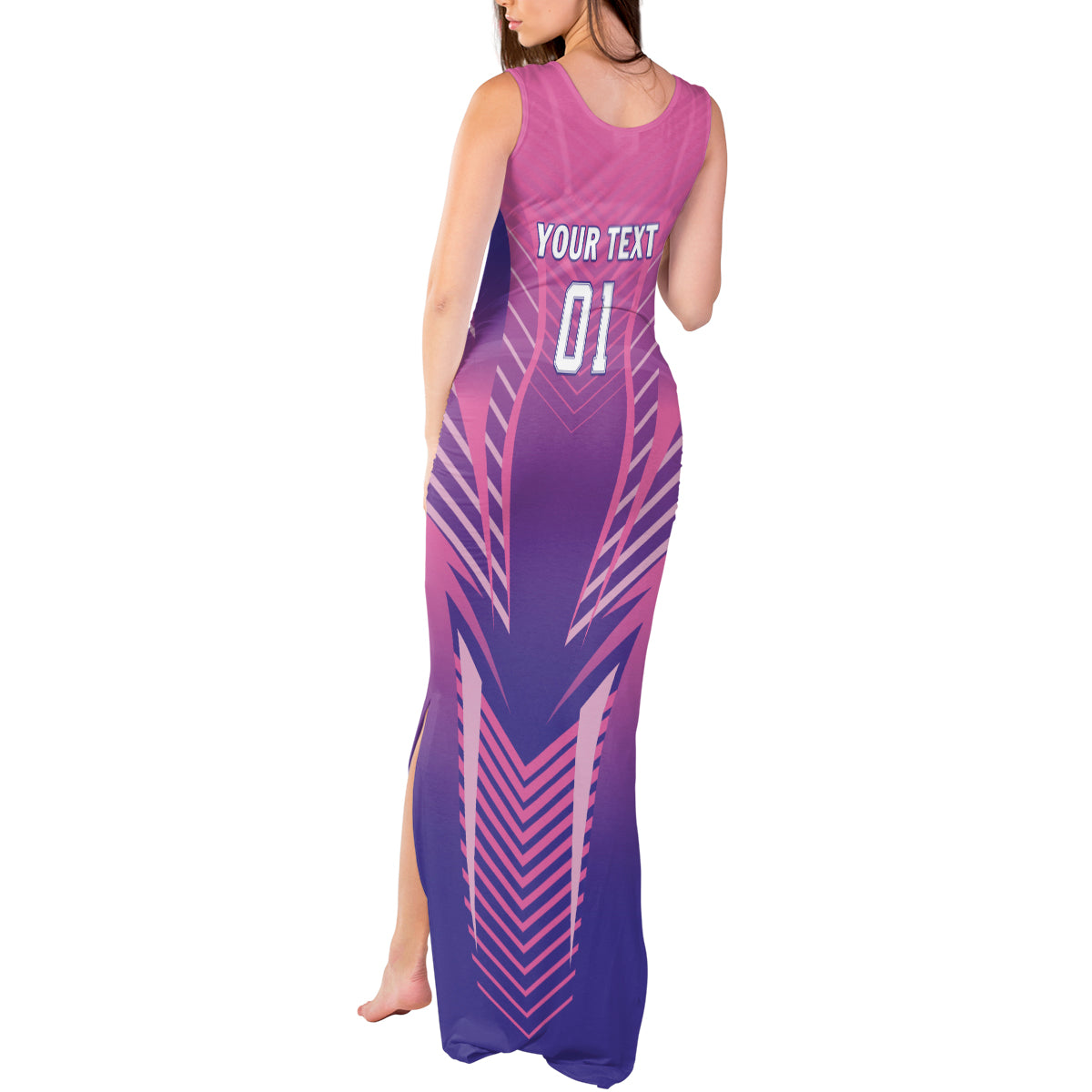 Personalized Germany 2024 Football Tank Maxi Dress DFB Team Pink Version - Wonder Print Shop