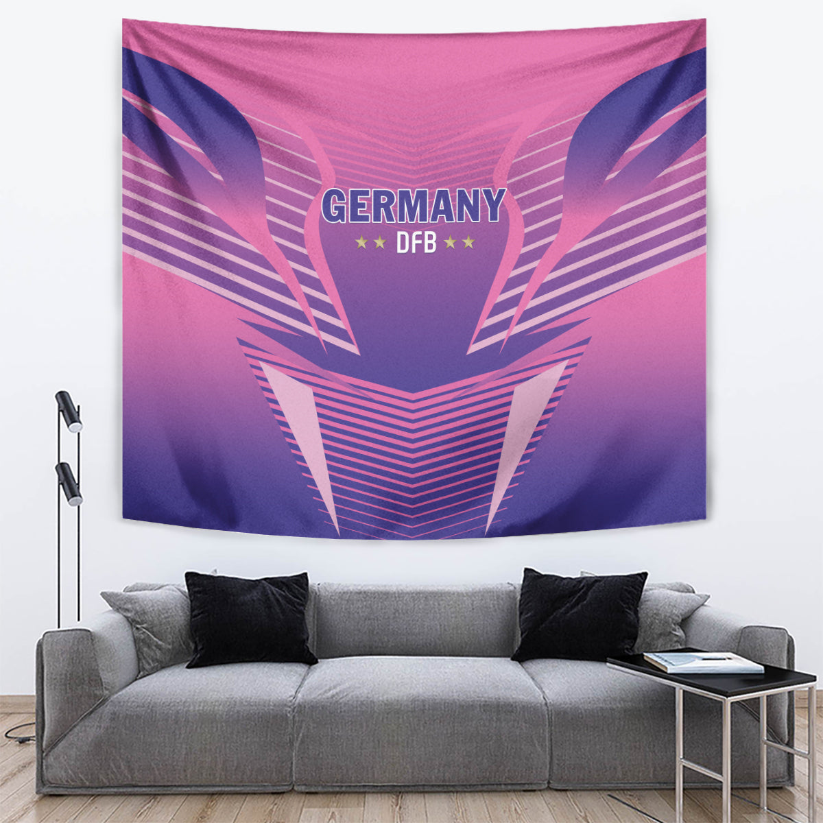Germany 2024 Football Tapestry DFB Team Pink Version - Wonder Print Shop