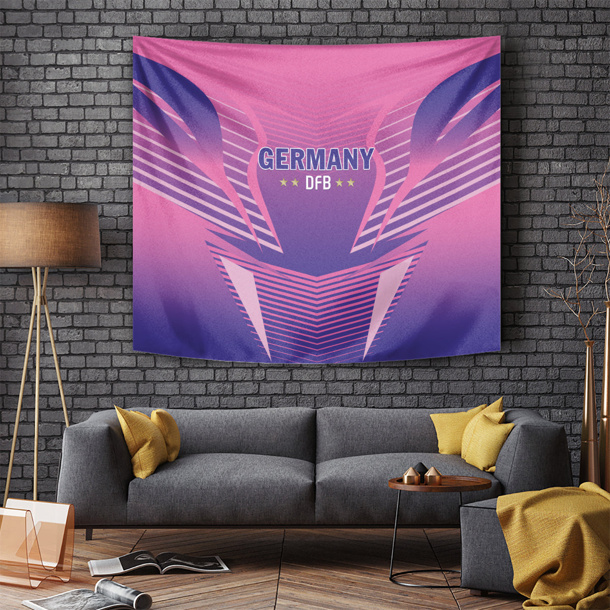 Germany 2024 Football Tapestry DFB Team Pink Version - Wonder Print Shop