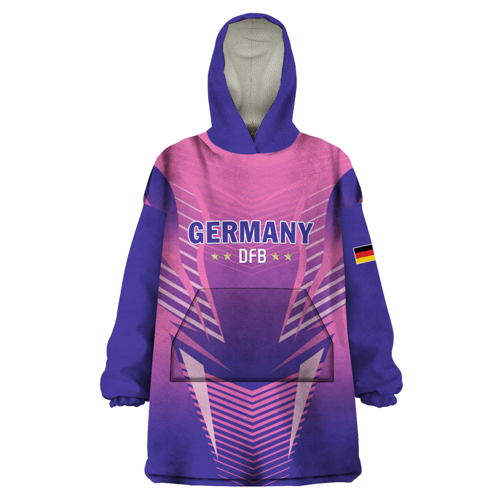 Personalized Germany 2024 Football Wearable Blanket Hoodie DFB Team Pink Version - Wonder Print Shop
