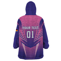 Personalized Germany 2024 Football Wearable Blanket Hoodie DFB Team Pink Version - Wonder Print Shop