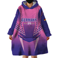 Personalized Germany 2024 Football Wearable Blanket Hoodie DFB Team Pink Version - Wonder Print Shop