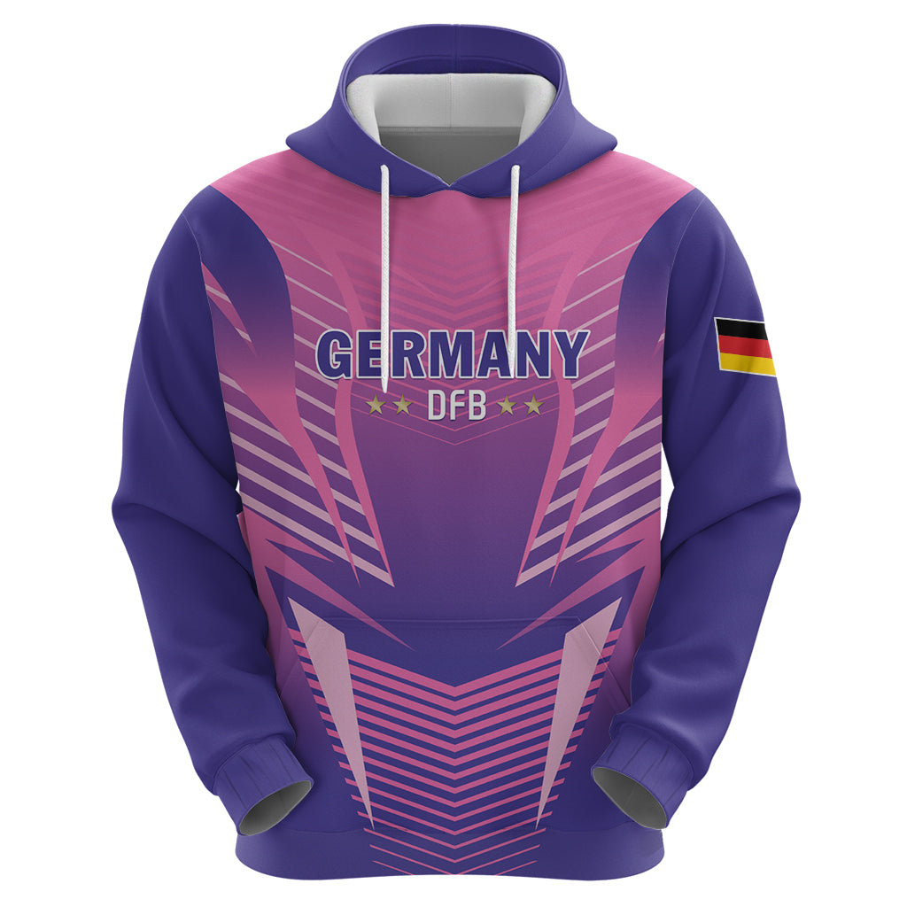 Personalized Germany 2024 Football Zip Hoodie DFB Team Pink Version - Wonder Print Shop