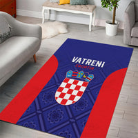 Croatia 2024 Football Area Rug Hrvatska Vatreni - Wonder Print Shop