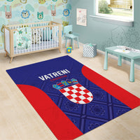 Croatia 2024 Football Area Rug Hrvatska Vatreni - Wonder Print Shop