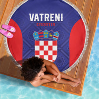Croatia 2024 Football Beach Blanket Hrvatska Vatreni - Wonder Print Shop