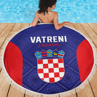 Croatia 2024 Football Beach Blanket Hrvatska Vatreni - Wonder Print Shop